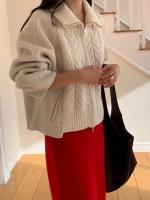 Suéter De Mujer, suéteres De invierno para Mujer, cárdigan Traf, tejido grande para Mujer, Ropa De abrigo De punto holgada De manga larga, Ropa De Mujer - details 25