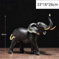 Estatuilla de esculturas de animales para decoración del hogar, elefante de la suerte, estatua de resina, adorno para manualidades, decoración de habitación, regalo de Navidad DIY - details 11