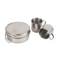 8 Unids/set utensilios de cocina para camping, kit de herramientas desordenado, ollas, tazones y sartenes de acero inoxidable con platos, mochilas, - details 8