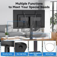 Soporte TV para Televisores de 42 a 86 Pulgadas, Altura Ajustable con Base de Vidrio Templado, Capacidad para 50 kg, máx. VESA 800x600mm - details 5