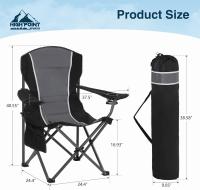 Silla Plegable para Acampar Negro Equipo de Sentado al Aire Libre - details 2