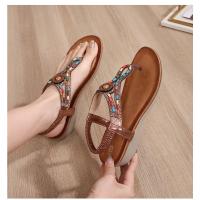 Sandalia de Cuña Mujer 2025 con Cristales Transpirables - Diseño Boho Chic Elegante, Zapatos de Verano Cómodos para Playa, Fiesta y Diario, Moda Primavera-Verano - details 16