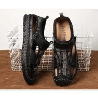 Sandalias de cuero para hombre, zapatos informales antideslizantes, cómodos, transpirables, para playa, talla grande 38-48 - details 2