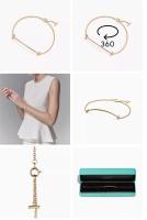 ΤΙΦΑΝΗ ™ Pulsera Smile With Diamonds, pulsera de cadena fina ajustable - details 0