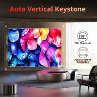 Proyector Keystone automático con WIFI y Bluetooth, Pericat proyector portátil giratorio de 210 ° , 18000L nativo de cine en casa 1080P, proyectores de películas al aire libre última intervención compatibles - details 4