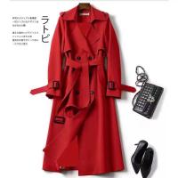 Gabardina larga por encima de la rodilla para mujer, abrigo pequeño de talla popular, versión coreana, primavera y otoño, 2024 - details 1