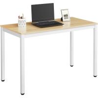 Ordenador Mesa de Estudio Mesa de Comedor 120 x 60 x 76 cm Madera Natural y Blanco LWD64N - details 7