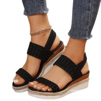 Sandalias de tacón de cuña para mujer, zapatos de verano - details 3