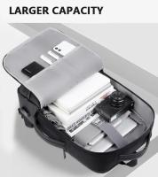 Mochila expandible para portátil para hombre, bolsa impermeable negra para Notebook, 16 pulgadas, 17 pulgadas, mochila - details 7