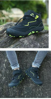 Botas de senderismo tobilleras de marca para niños, zapatillas de senderismo antideslizantes, calzado de escalada de montaña al aire libre, calzado deportivo Unisex para niños - details 17