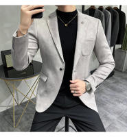 Traje de Abrigo de Piel de Ciervo de Alta Calidad Ajuste Delgado, Moda de Negocios Casual, Botón Único - details 21