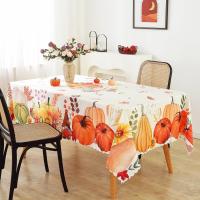 Mantel de Hojas de Arce Impermeable Decoración de Mesa de Comedor para Otoño, Halloween, Día de Acción Gracios Ideal para Bodas y Fiestas - details 2