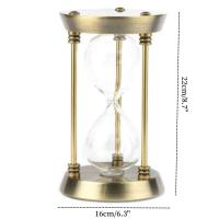 Reloj de arena Retro europeo, temporizador de cristal de arena vacío de Metal, decoraciones para el hogar y la Oficina, retenga arena de playas y desiertos - details 3