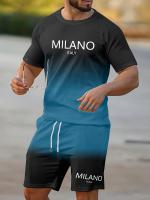 Conjunto Casual de Moda Callejera para Hombres Camiseta y Pantalones de Dos Piezas Impresos en 3D - details 17