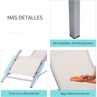Conjunto de Tumbonas Exteriores de Jardín Dos Piezas con Mesa Auxiliar de Vidrio Templado - details 24