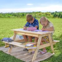 Juego de Mesa de Madera para Niños 90x90xA50 cm Ideal para Exterior o Interior - details 1