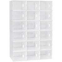 Cajas de Zapatos de Plástico Transparentes Apilables y Plegables Organizador de Zapatos para Armario con Tapa Frontal - details 33