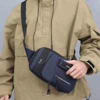 Bolso de pecho sencillo con múltiples bolsillos para hombre, bolso de hombro de tela, bolso deportivo para mensajes, bolso cruzado multifunción con cremallera para correr - details 9