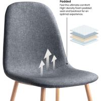 Pack de 2 sillas de Comedor, diseño nórdico con Asiento Acolchado y Respaldo ergonómico - details 21