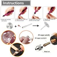 83 piezas Juego de herramientas de grabado y pulido Magenta Craft, que incluye una máquina de grabado y un bolígrafo de esmerilado para joyería DIY, vidrio, madera y plástico, versión USB. - details 3
