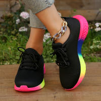 Zapatillas De deporte con cordones para Mujer, zapatos deportivos informales a la moda, vulcanizados para correr al aire libre, 2023 - details 2