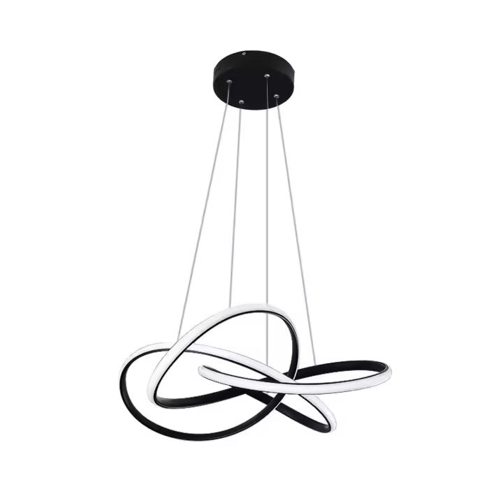 Lámpara colgante vintage negra CBJKTX de 5 luces, altura ajustable, metal E27, estilo industrial retro. - 1