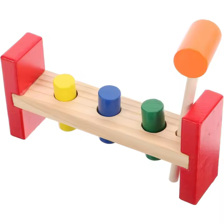 Juego de Ajedrez Educativo Temprano Juguete de Madera con Clavo Juego de Aprendizaje Sensorial para Bebés - 1