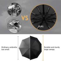 Fuerte a prueba de viento y lluvia, nuevo paraguas plegable automático de negocios, paraguas grande de vinilo para el hogar, paraguas de diez huesos - details 2