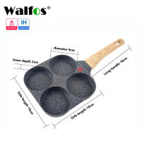 Walfos 2/4 Hole Non-Stick Frying Pan Thickened Omelet Pans Egg Burger Pancake Pot Ham Steak Pots Breakfast Maker Cookware - details 14