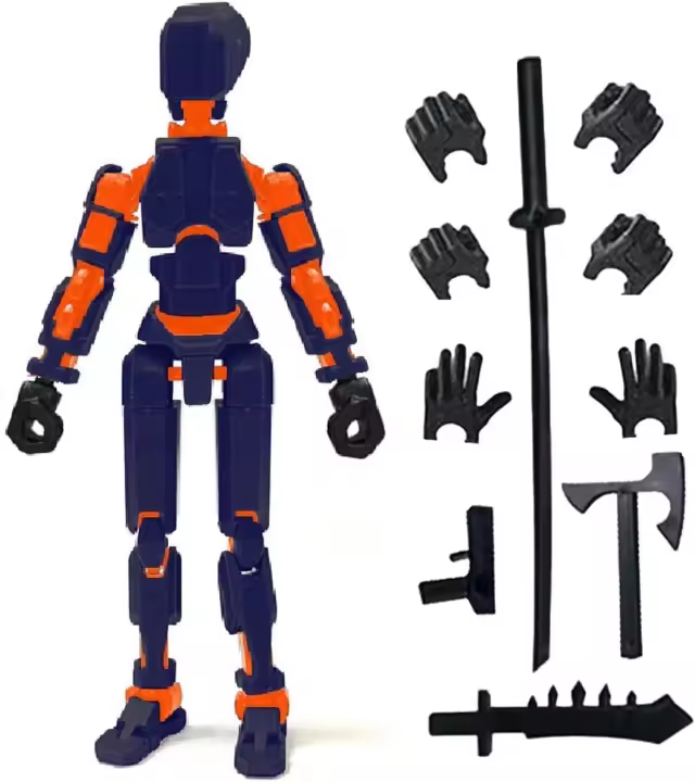 Titan T13 Set de figuras de acción - (requiere montaje) Figura de acción de robot Fidget Toys para Nova N13 Figuras de anime con 3D Lucky Dummy 13 Figuras de robot Multi articulaciones móviles Regalos (Verde) - 1