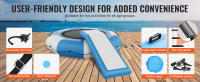 SucceBuy Trampolín de Agua Inflable Plataforma de Natación Rebote con Tobogán Piscina Lago, Escalera de Entrada Fácil y Tobogán - details 3
