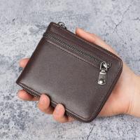Cartera corta Retro fina para hombre, tarjetero de identificación, billetera plegable de cuero PU, tarjetero, monedero, monedero de negocios diario - details 9