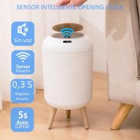 Bote de basura inteligente ecológico automático, con tapa, sensor de movimiento para dormitorio, baño, cocina, oficina - details 0