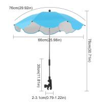 360 °   Paraguas plegable para cochecito de bebé, sombrilla ajustable, sombrilla para cochecito de bebé, protección solar UV para exteriores, toldo para cochecito de bebé - details 0