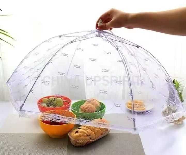 Cubierta plegable portátil para plato de mosquitos, paraguas, picnic, red protectora, cúpula de emergencia, accesorios de cocina - 1