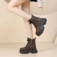 Botas Punk de Plata Ultra Alta Tacón Grueso Encaje para Mujeres Negro y Blanco - details 8