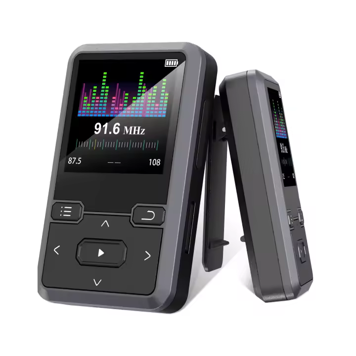 Reproductor MP3 M10, dispositivo deportivo con Bluetooth, Clip Mini de 32gb, pantalla de 1,44 pulgadas, compatible con FM, grabación, E-Book, reloj, podómetro, reproductor de música, nuevo - 1