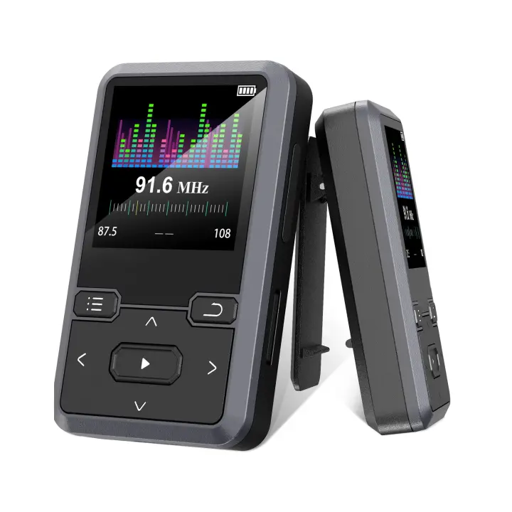 Reproductor MP3 M10, dispositivo deportivo con Bluetooth, Clip Mini de 32gb, pantalla de 1,44 pulgadas, compatible con FM, grabación, E-Book, reloj, podómetro, reproductor de música, nuevo - 1