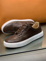 Zapatos casuales de cuero de vaca rayados a mano de alta gama para hombres - details 29