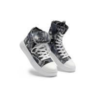 Una tallas dos tallas mujer pareja top alto con cordones nuevas alpargatas tallas euro tablero de graffiti plano - details 2