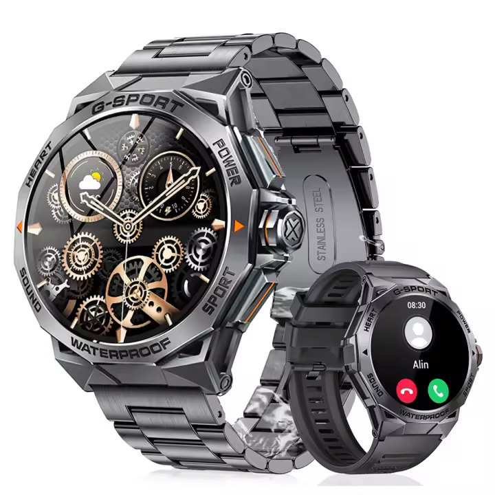 Reloj inteligente militar para hombres (responder/hacer llamada), 1,43 "AMOLED, resistente - 1