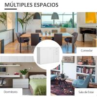Gabinete Consola Buffet Mueble Organizador Almacenaje Multiusos Comedor Puertas Cajones 71x35x76cm - details 14