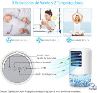 Ventilador de aire acondicionado, humidificador portátil para dormitorio de oficina, aire libre en miniatura redondo para el ho - details 2