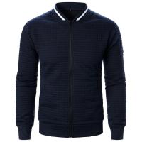 Cuadros de hombre, chaqueta con cremallera y cuello alto, nuevo estilo e - details 1