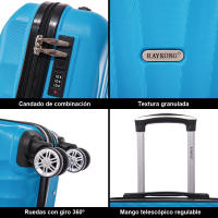 Maleta Cabina ABS 55x40x20cm 44L - 20 Pulgadas 4 Ruedas 360º - details 4