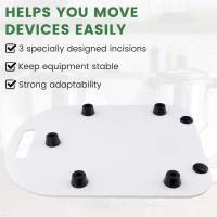 Tabla deslizante para planeadores Thermomix TM6 TM5, tabla rodante acrílica móvil sin esfuerzo, color blanco, 1 unidad - details 6