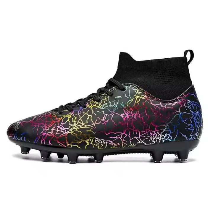 Tacos de fútbol de cuero genuino, plantilla de TPU de malla superior personalizable, tallas estadounidenses al por mayor, estilo favorito de los jugadores, nuevo diseño, 2024 - 1