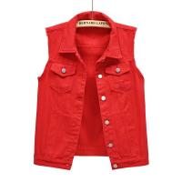 Chaleco vaquero para mujer, chaqueta, ropa informal de moda retro para primavera y otoño, elegante sin mangas - details 9