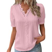 Paquete de camisetas para mujer, camisa Smooth Ence con cuello en V, blusa elegante de color sólido de moda para mujer - details 4