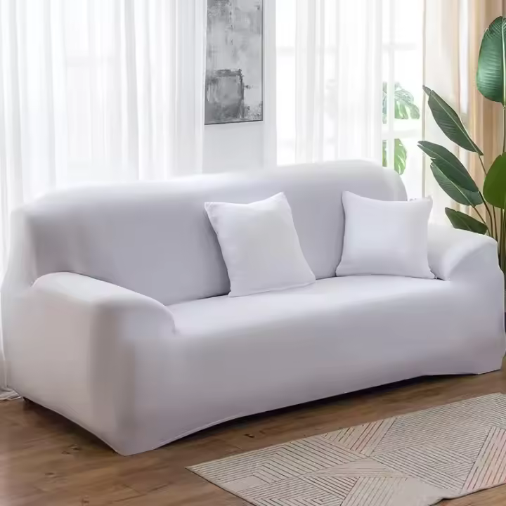 Fundas de Sofá Elásticas de Color Sólido Cubiertas de Muebles para Sala de Estar - 1